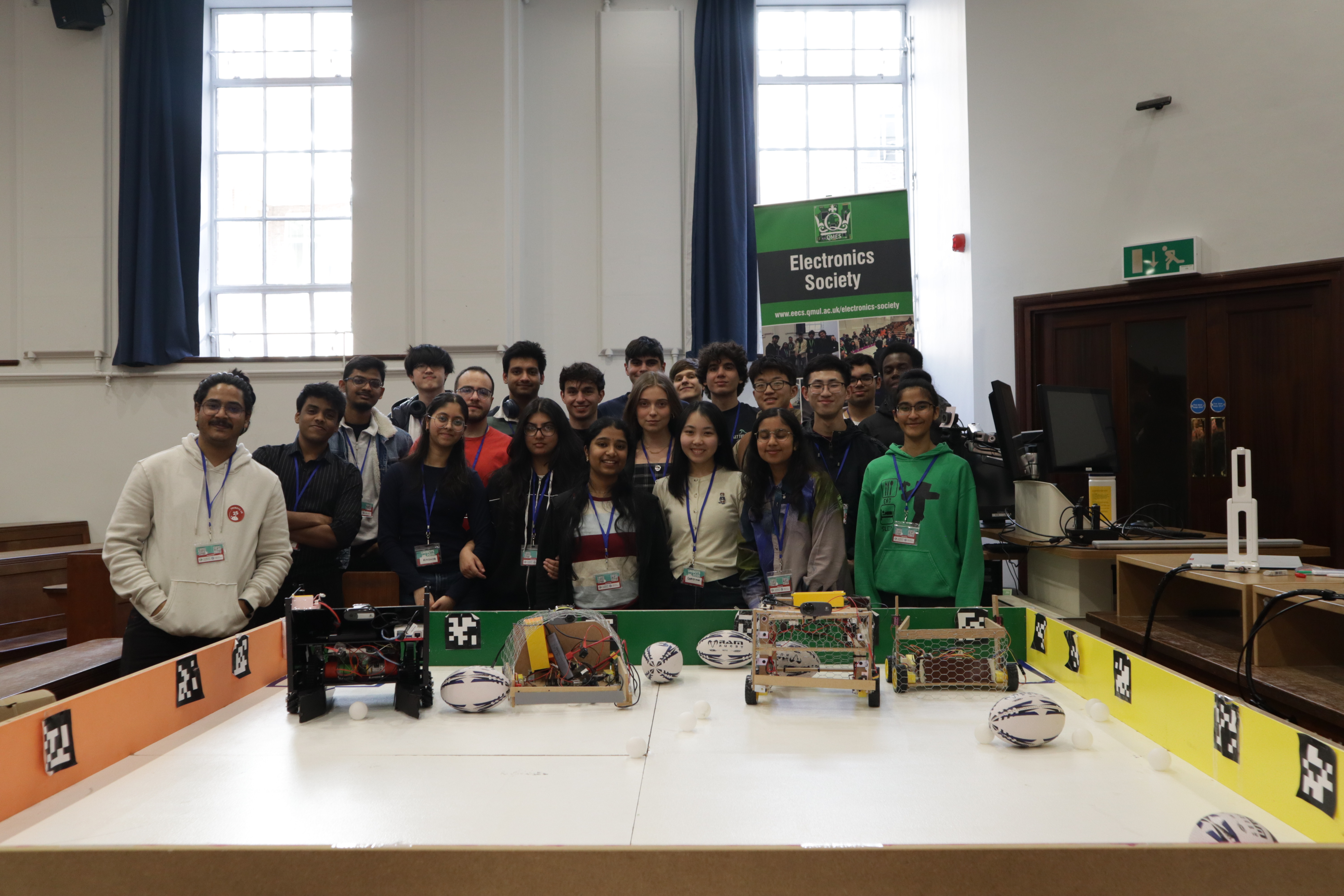 Team working on robotics